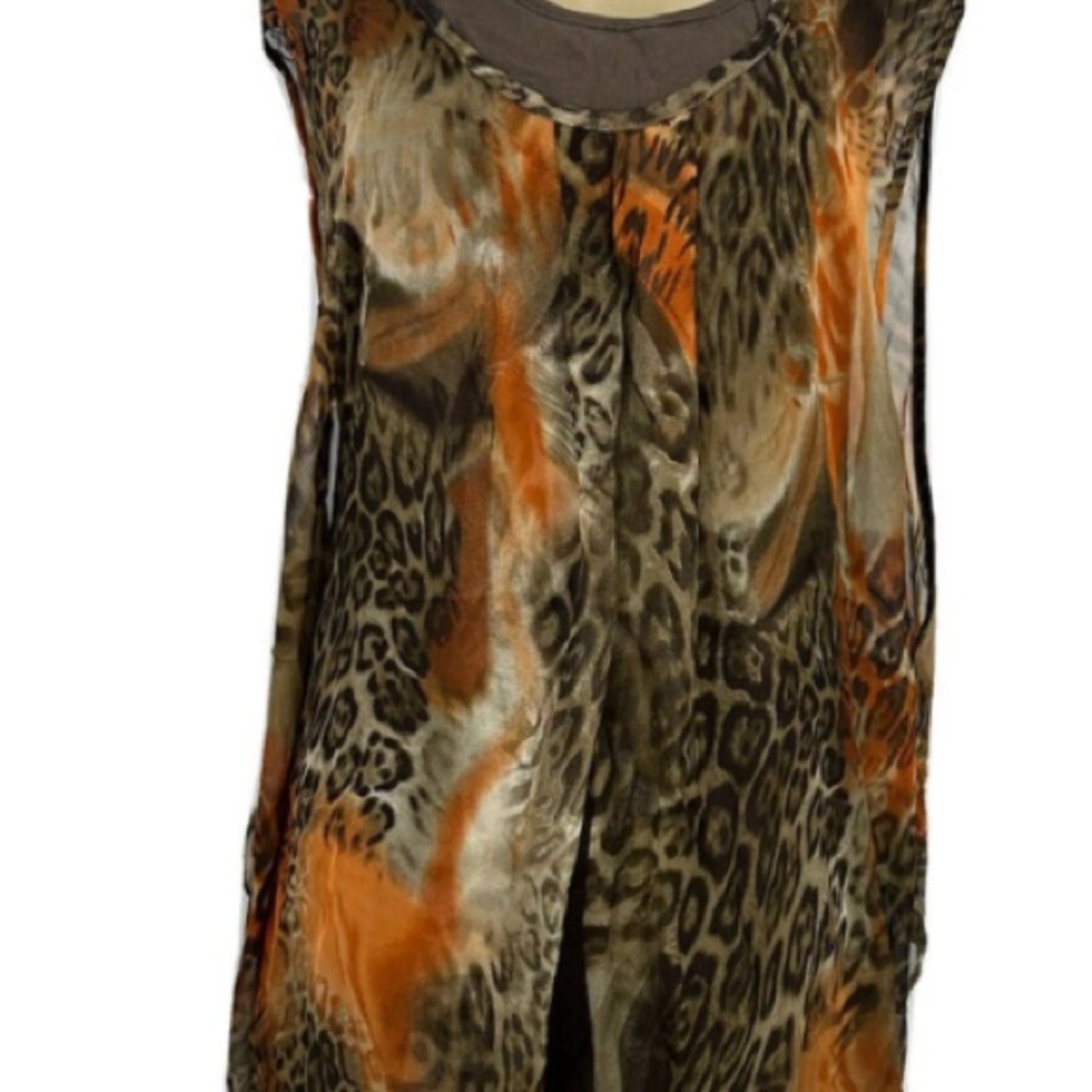 NEWwTags Pretty Angel Medium Women Sheer Sleeveless Tunic Vintage Silk Blend - Picture 8 of 8